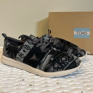 TOMS Del Rey Grey Tribal Wool Sneakers